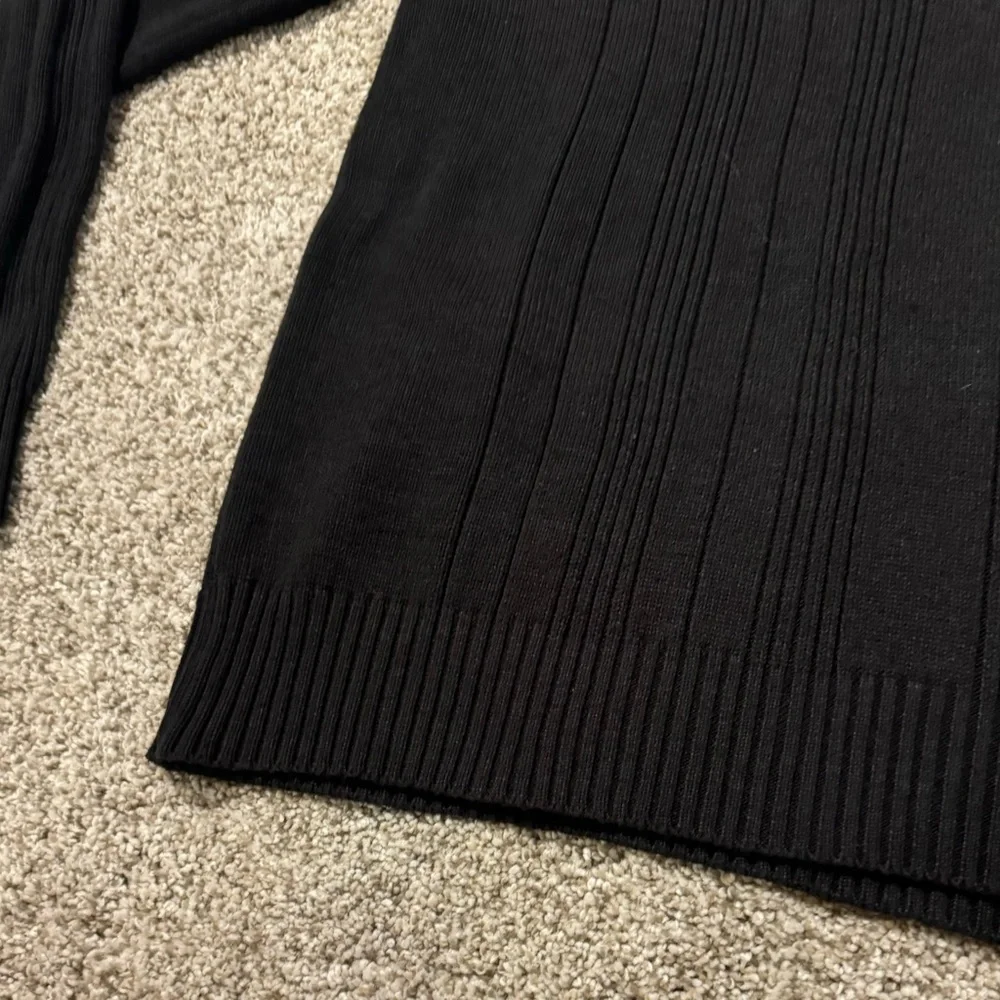 Men’s Oscar De La Renta Ribbed Knitted Pullover Sweater | XLarge | Black